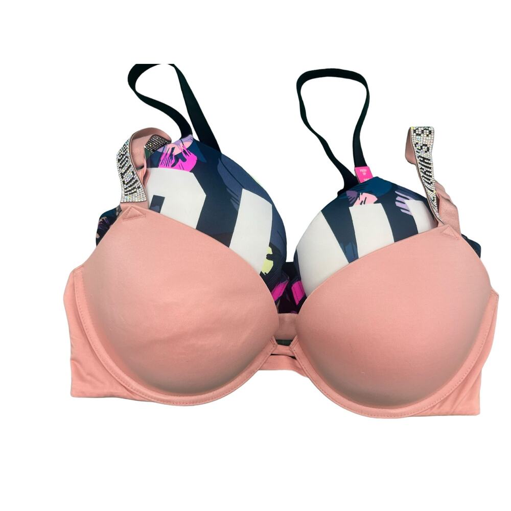 2 Bras Victoria’s Secret/Pink Push Up Size 36D